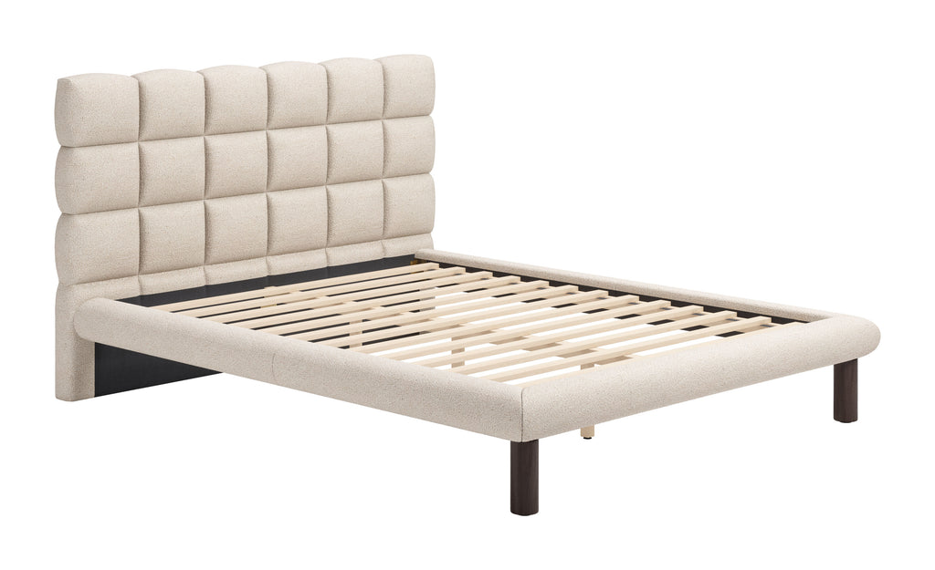 Zuo Placid Queen Bed Beige