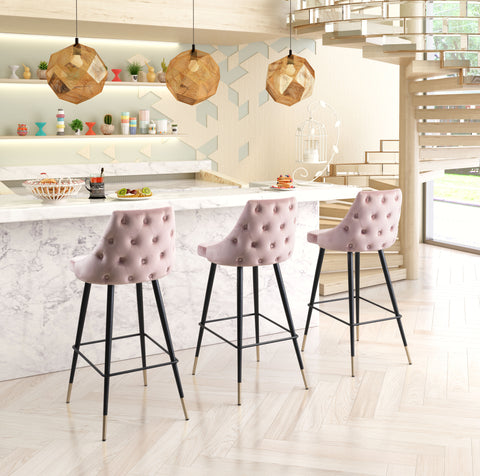Zuo Piccolo Barstool Pink
