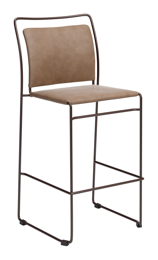 Zuo Verbena Barstool (Set of 2) Brown