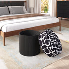 Zuo Boto Storage Ottoman Black & White