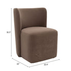 Zuo Bambun Dining Chair with Wheels Taupe