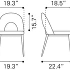 Zuo Menlo Dining Chair (Set of 2) Gray