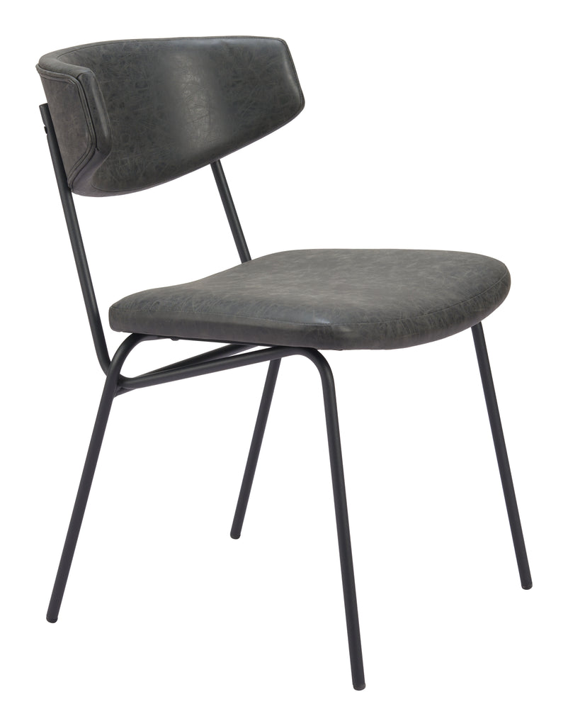 Zuo Charon Dining Chair (Set of 2) Vintage Black