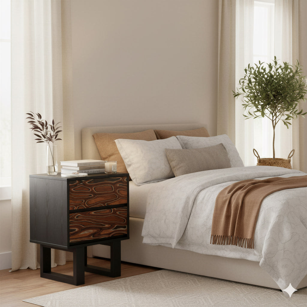 Zuo Aremi Nightstand Brown & Black