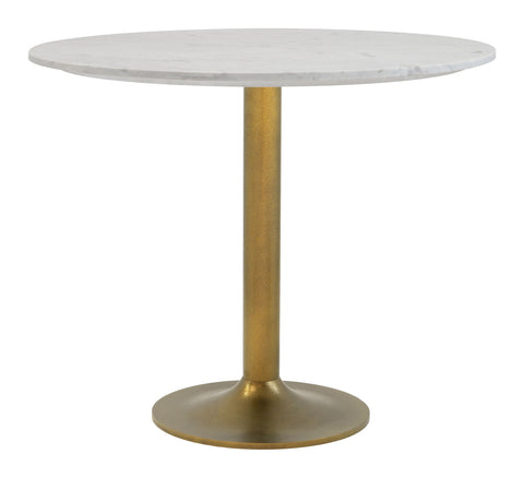 Zuo Fullerton Dining Table White & Gold