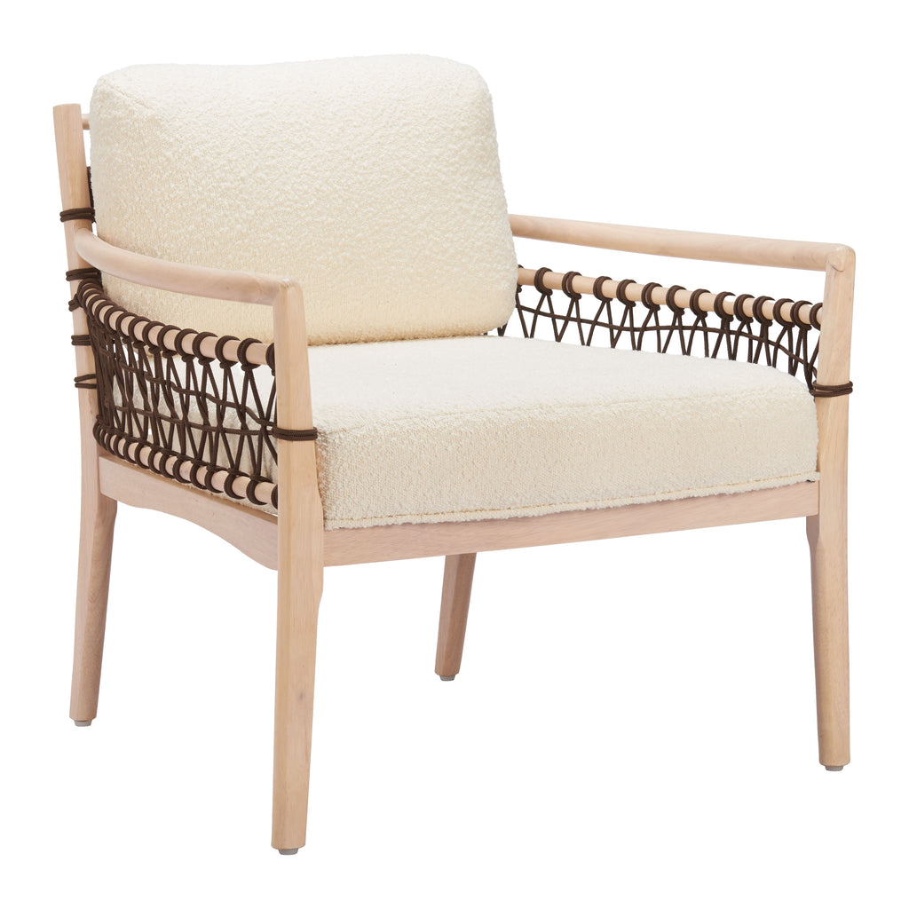 Zuo Wezly Accent Chair Ivory