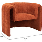 Zuo Viana Accent Chair Burnt Orange