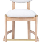 Zuo Rilou Counter Stool (Set of 2) White & Natural
