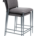 Zuo Freesia Counter Stool (Set of 2) Charcoal Gray