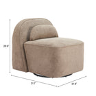 Zuo Kakao Swivel Chair Olive Brown