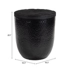 Zuo Duskan Storage Side Table Black