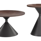 Zuo Rosk Coffee Table Set (2-Piece) Walnut & Black