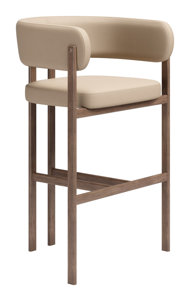 Zuo Ruge Barstool (Set of 2) Beige