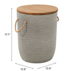 Zuo Biban Side Table Natural & Gray