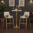 Zuo Desi Barstool (Set of 2) Beige & Gold