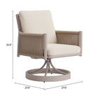 Zuo Rivan Swivel Dining Chair Beige