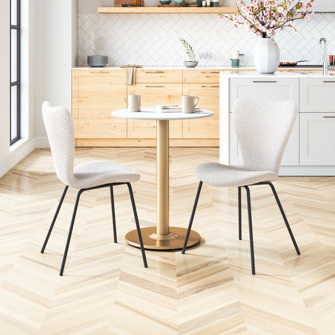 Zuo Thibideaux Dining Chair (Set of 2) Ivory