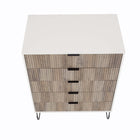 Manhattan Comfort DUMBO Modern 5-Drawer Tall Dresser in White and Grey