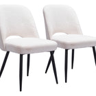 Zuo Teddy Dining Chair (Set of 2) Ivory