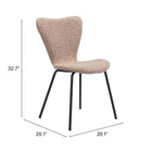 Zuo Tollo Dining Chair (Set of 2) Brown
