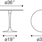Zuo Fullerton Dining Table White & Gold