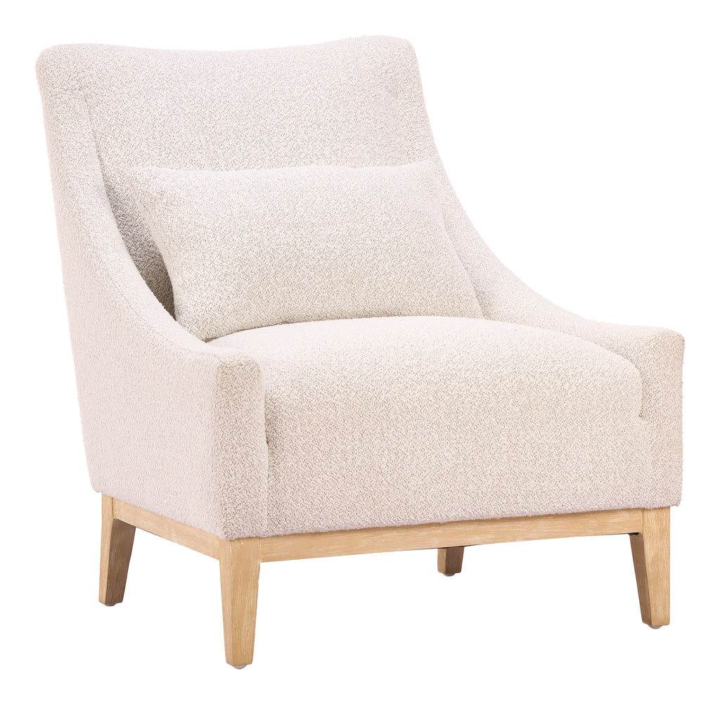 Zuo Velun Accent Chair Ivory