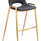 Zuo Desi Barstool (Set of 2) Black & Gold