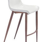 Zuo Magnus Barstool (Set of 2) White & Walnut