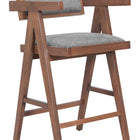 Zuo Delhi Counter Stool (Set of 2) Gray & Walnut