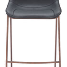 Zuo Magnus Barstool (Set of 2) Black & Walnut