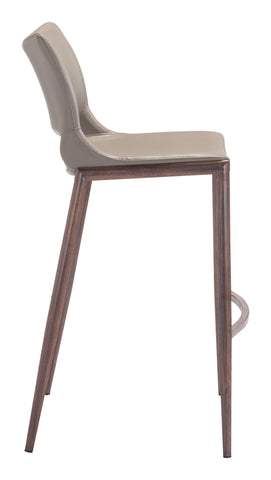 Zuo Ace Barstool (Set of 2) Brown & Walnut