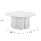 Zuo Palmier Coffee Table White