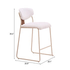 Zuo Meadow Counter Stool (Set of 4) Cloud White