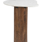 Zuo Vara Side Table White & Walnut