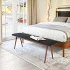 Zuo Kazwali Bench Black & Walnut