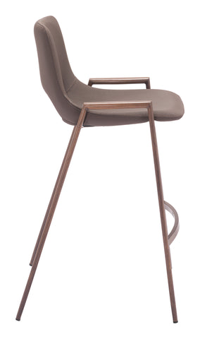 Zuo Desi Counter Stool (Set of 2) Brown & Walnut