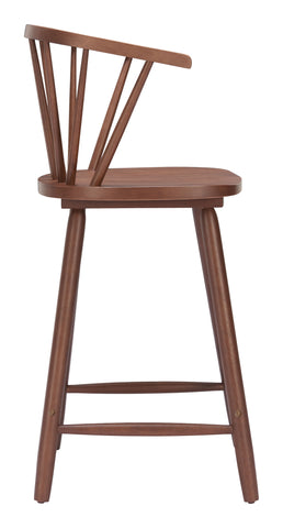Zuo Stenger Counter Stool (Set of 2) Walnut
