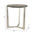 Zuo Olea Side Table Silver