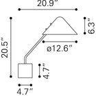 Zuo Pike Table Lamp Black & White