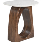 Zuo Vara Side Table White & Walnut