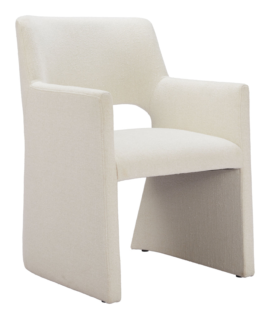 Zuo Minet Dining Chair Linen White