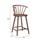 Zuo Stenger Counter Stool (Set of 2) Walnut