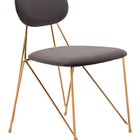 Zuo Georges Dining Chair (Set of 2) Gray & Gold