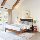 Zuo Netz Queen Bed Black & Walnut
