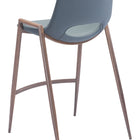 Zuo Desi Counter Stool (Set of 2) Azure Gray & Walnut