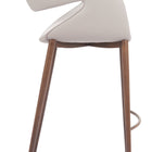 Zuo Limay Barstool Beige & Walnut