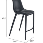 Zuo Magnus Barstool (Set of 2) Black
