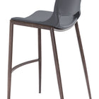 Zuo Ace Barstool (Set of 2) Dark Gray & Walnut