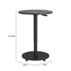 Zuo Mule Adjustable Bar Table Black