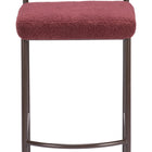 Zuo Livorno Barstool (Set of 2) Red & Bronze